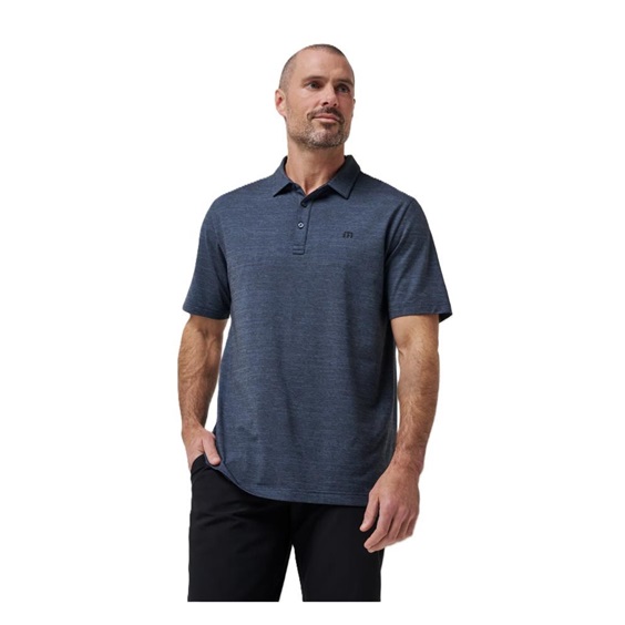 Travis Mathew The Heater męskie polo, vintage indigo/black