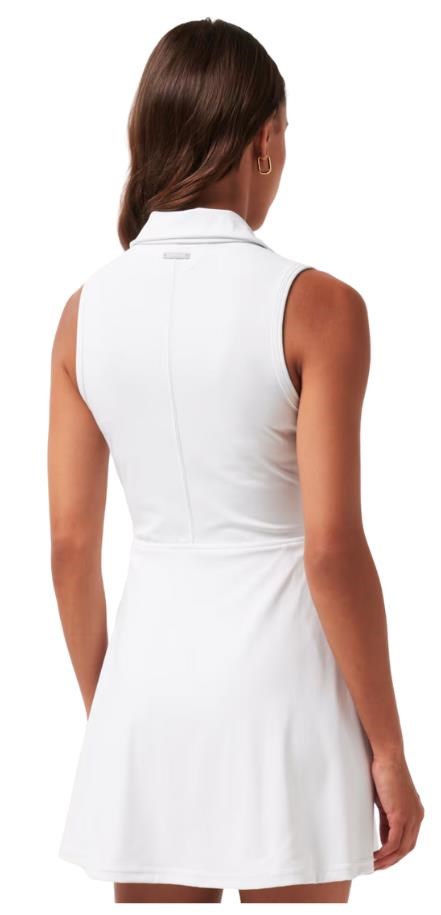 Travis Mathew Moveknit Sleeveless Polo damska sukienka, biała