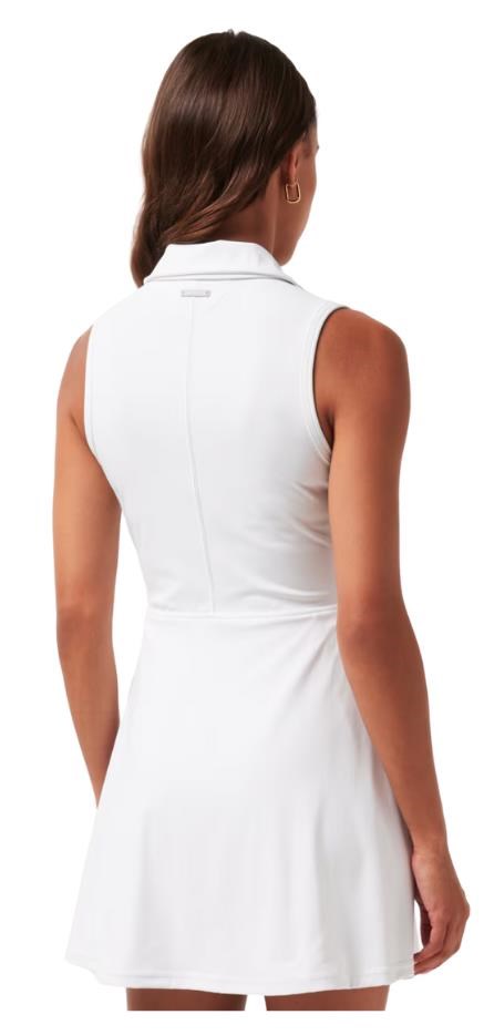 Travis Mathew Moveknit Sleeveless Polo damska sukienka, biała