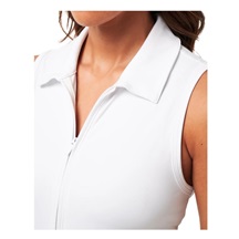 Travis Mathew Moveknit Sleeveless Polo damska sukienka, biała