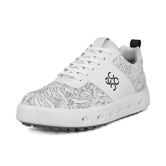 Ecco Street 720 męskie buty golfowe, białe
