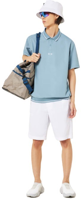 Oakley O-SYNC PACK ABSTRACT HEM męskie polo, blue ice