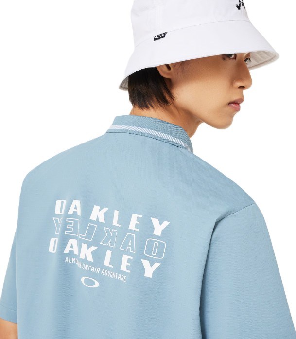 Oakley O-SYNC PACK ABSTRACT HEM męskie polo, blue ice