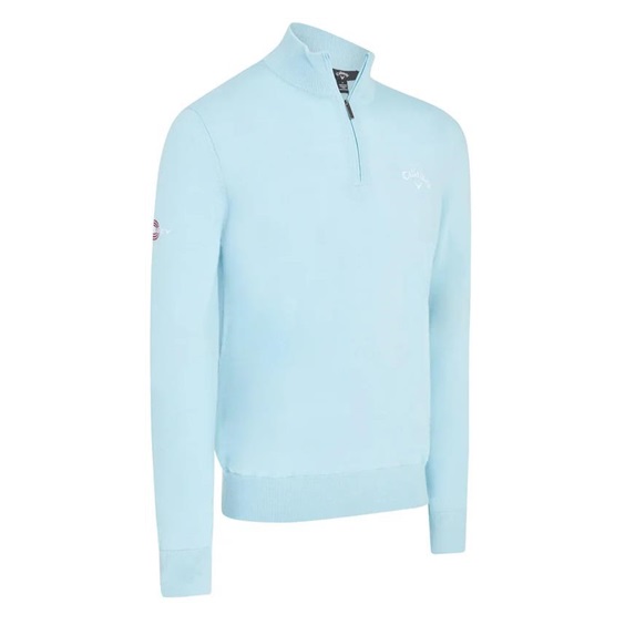 Callaway 1/4 Blended Merino męski sweter, niebieski