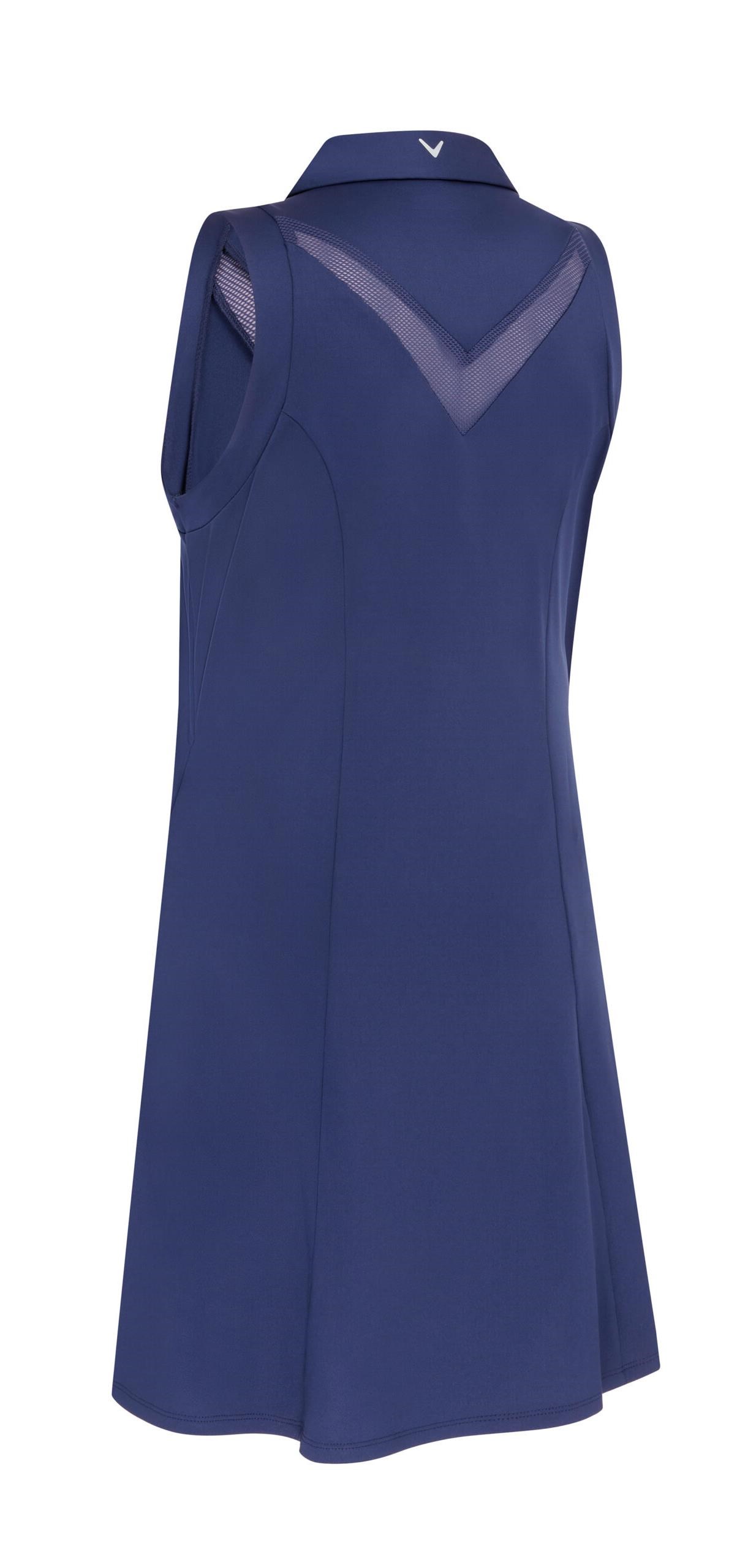 Callaway Flounce Dress with Mesh damska sukienka, granatowa