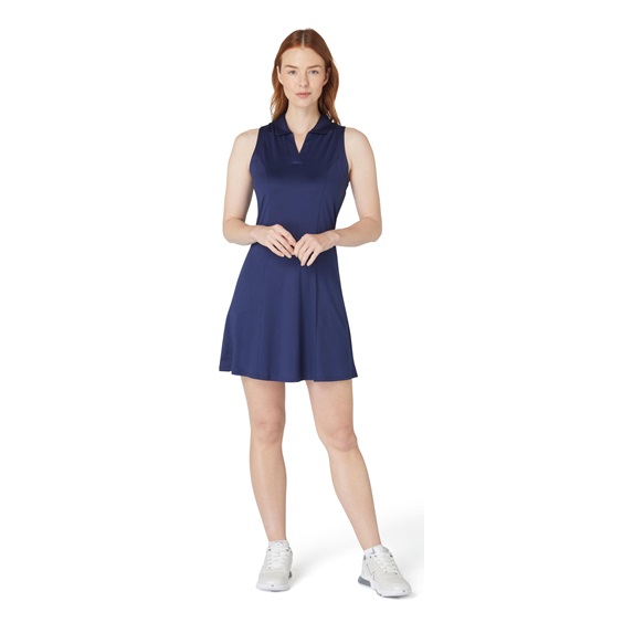 Callaway Flounce Dress with Mesh damska sukienka, granatowa