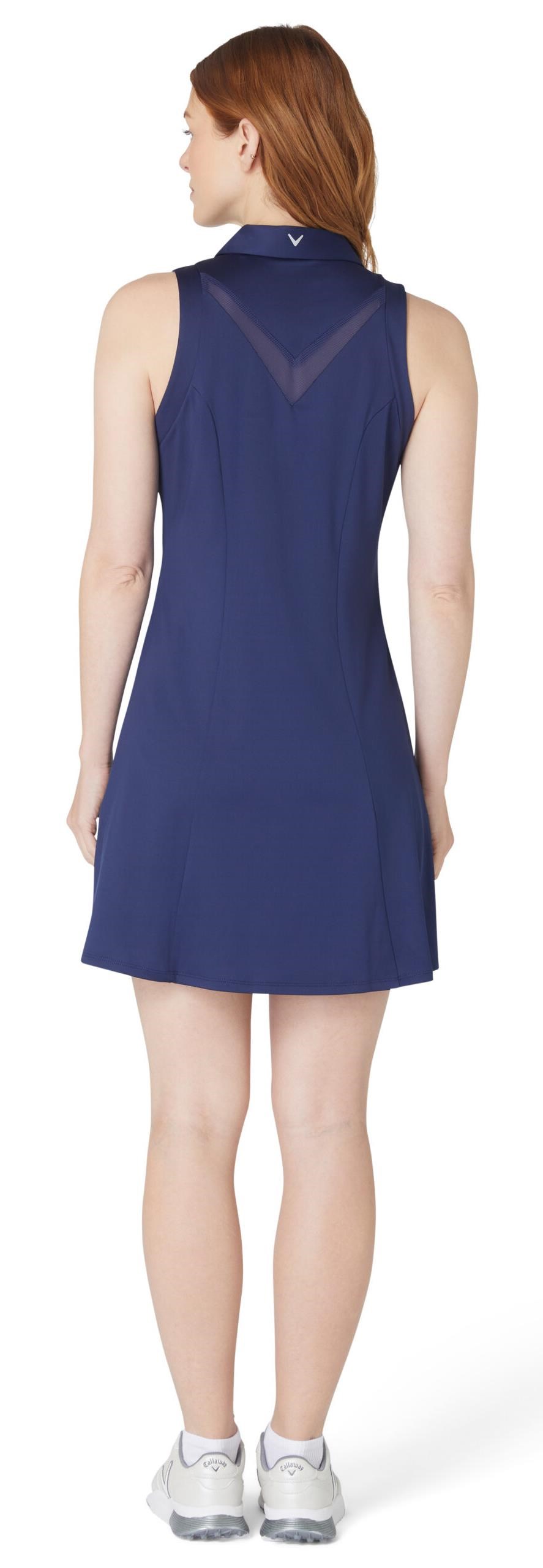 Callaway Flounce Dress with Mesh damska sukienka, granatowa