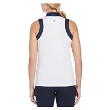 Callaway Engineered Birdie Sleeveless damskie polo, brilliant white