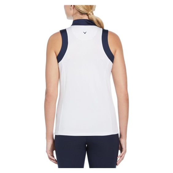 Callaway Engineered Birdie Sleeveless damskie polo, brilliant white