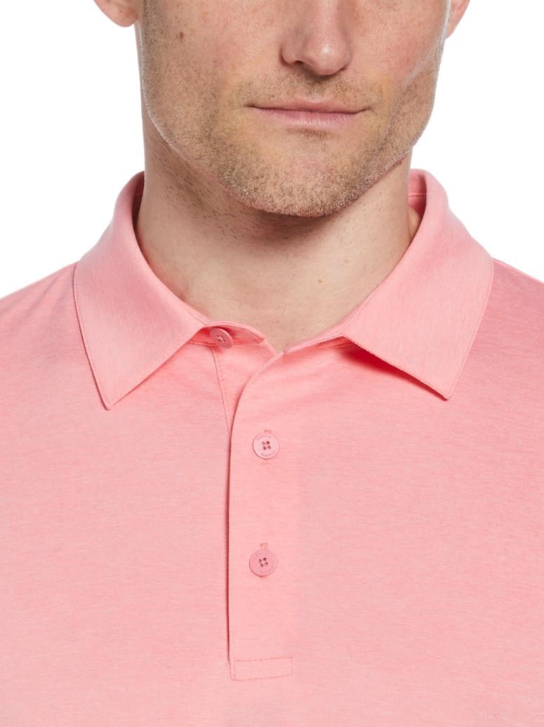 Callaway Premium Heathered męskie polo, strawberry pink heather