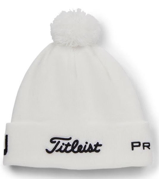 Titleist Tour Pom Pom czapka zimowa, biała