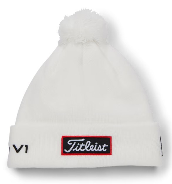 Titleist Tour Pom Pom czapka zimowa, biała