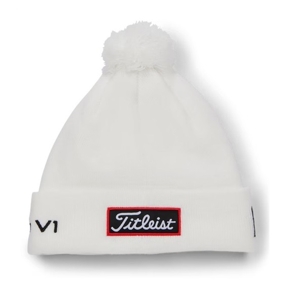 Titleist Tour Pom Pom czapka zimowa, biała