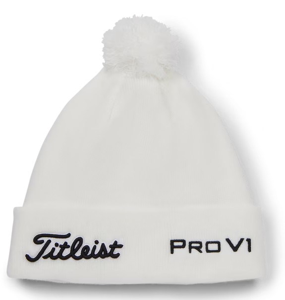 Titleist Tour Pom Pom czapka zimowa, biała