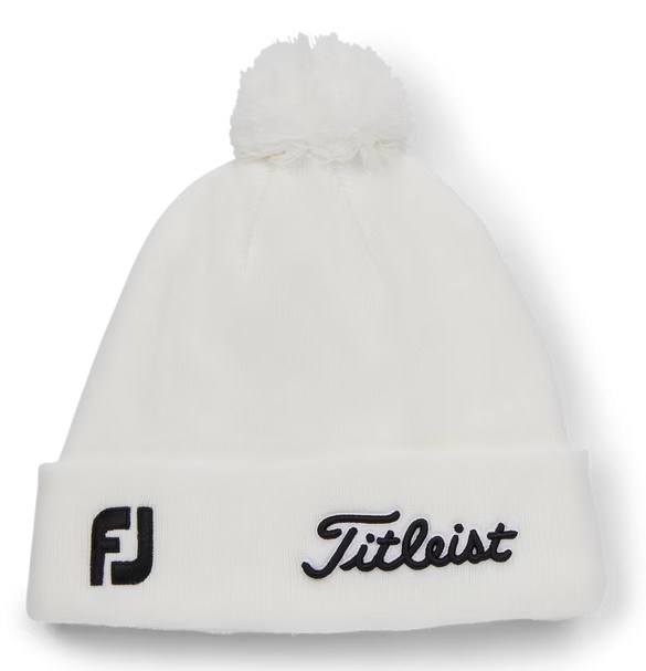 Titleist Tour Pom Pom czapka zimowa, biała