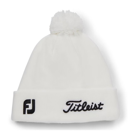 Titleist Tour Pom Pom czapka zimowa, biała