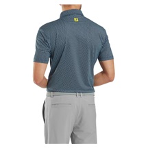 FootJoy Wiggle Print Lisle męskie polo, granatowy/szary/biały
