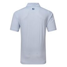 FootJoy Irongate Print Lisle męskie polo, biały/granatowy