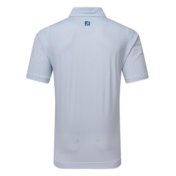 FootJoy Irongate Print Lisle męskie polo, biały/granatowy