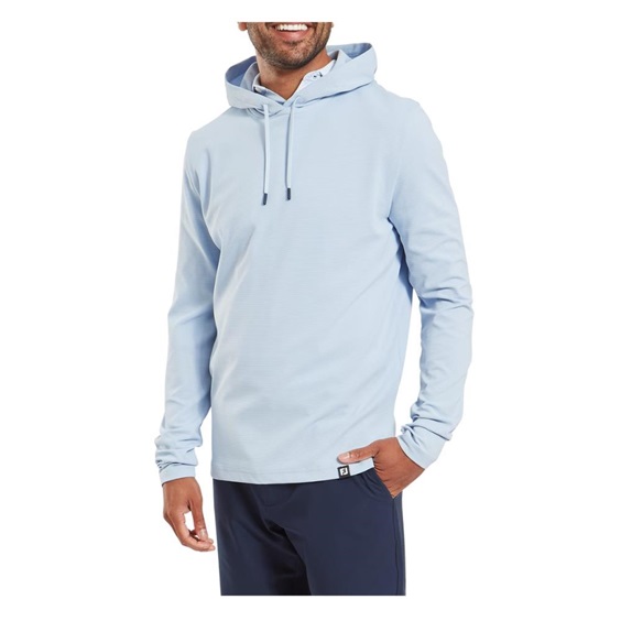 FootJoy Ottoman Jacquard Hoodie męska bluza, skyway