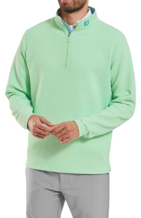 FootJoy Quilt Texture Chill-Out męska bluza, jasnozielony