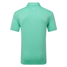 FootJoy Micro Feeder Stripe Lisle męskie polo, lagoon/mint