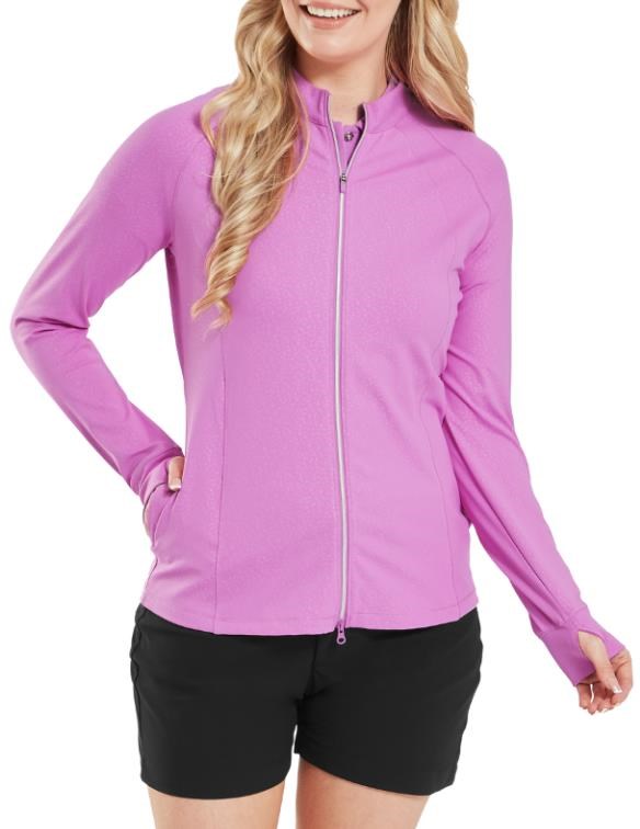 FootJoy Embossed Full-Zip Midlayer damska bluza, różowy