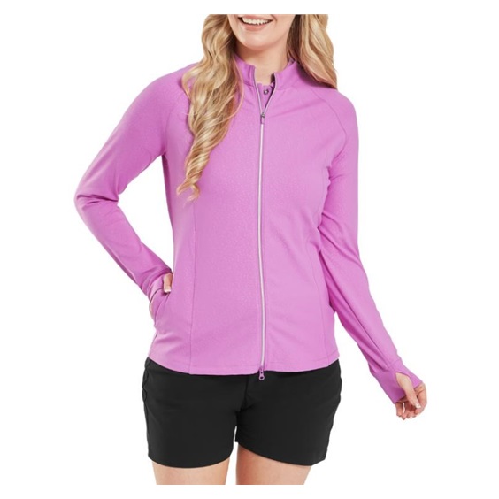 FootJoy Embossed Full-Zip Midlayer damska bluza, różowy
