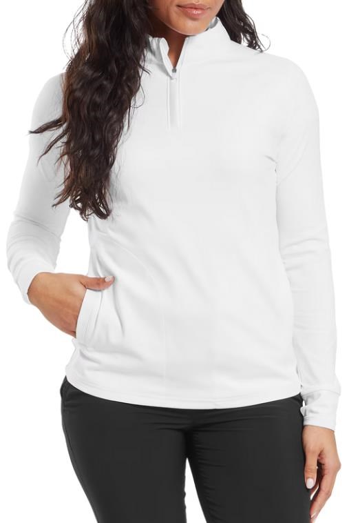FootJoy Half-Zip Midlayer damska bluza, biały
