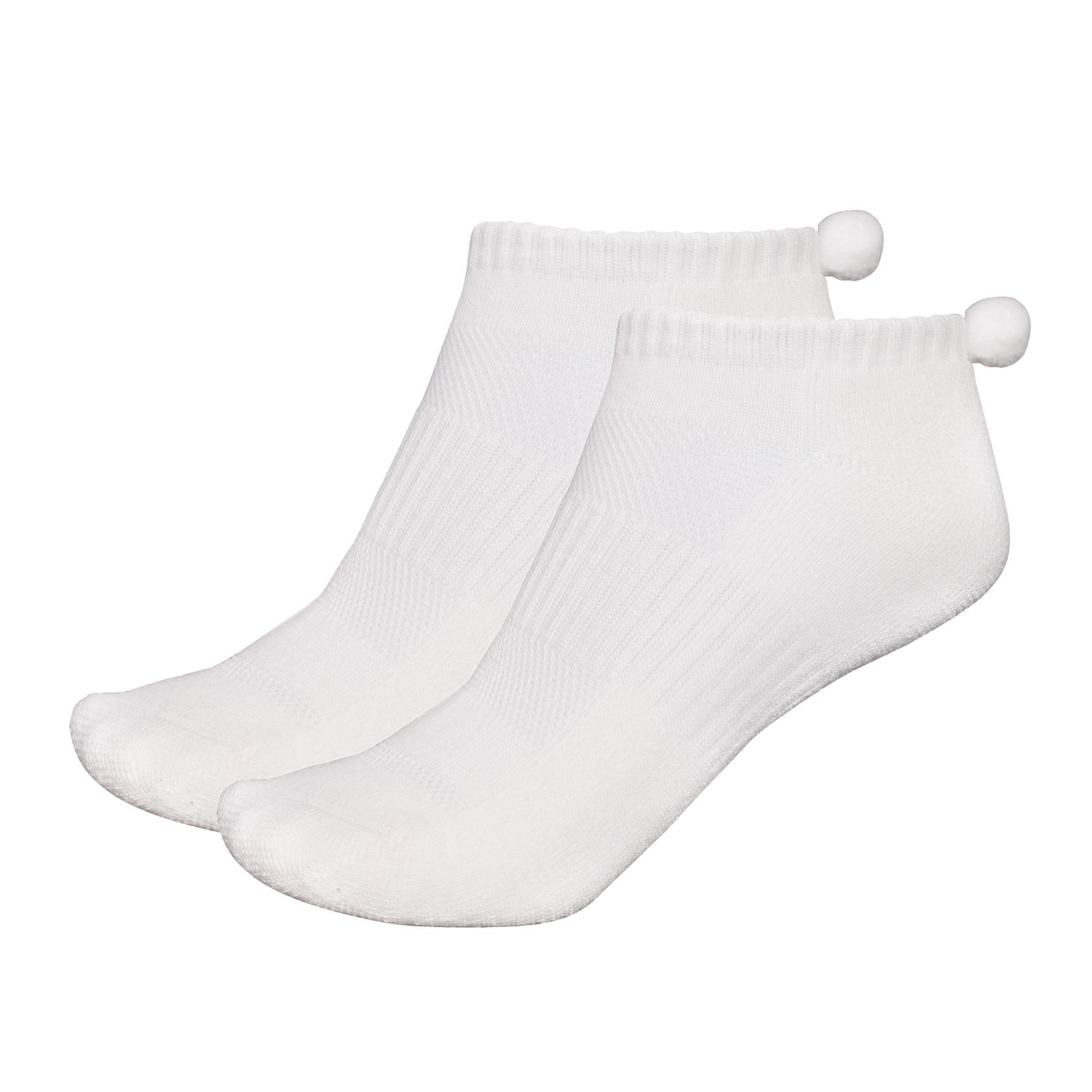 FootJoy Pro-Dry Pom-Pom damskie skarpetki, 1para, białe