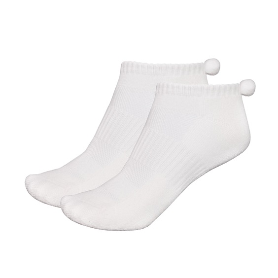 FootJoy Pro-Dry Pom-Pom damskie skarpetki, 1para, białe