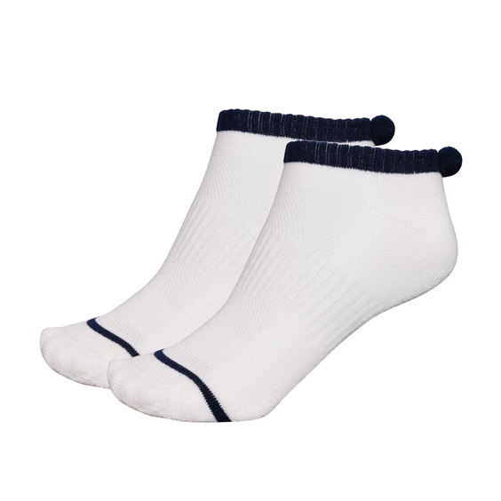 FootJoy Pro-Dry Pom-Pom damskie skarpetki, 1para, białe