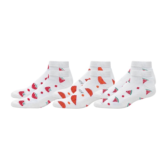 FootJoy ComfortSof Sportlet Fruit damskie skarpetki, 3pary