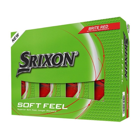Srixon Soft Feel Brite piłki golfowe, czerwone
