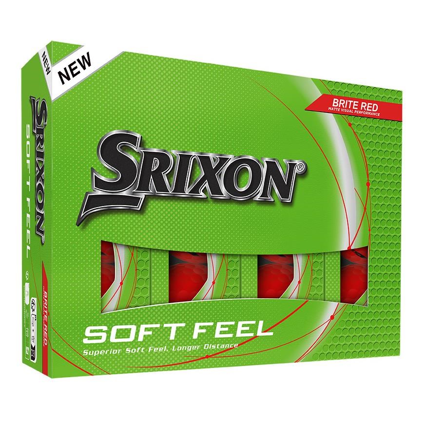 Srixon Soft Feel Brite piłki golfowe, czerwone