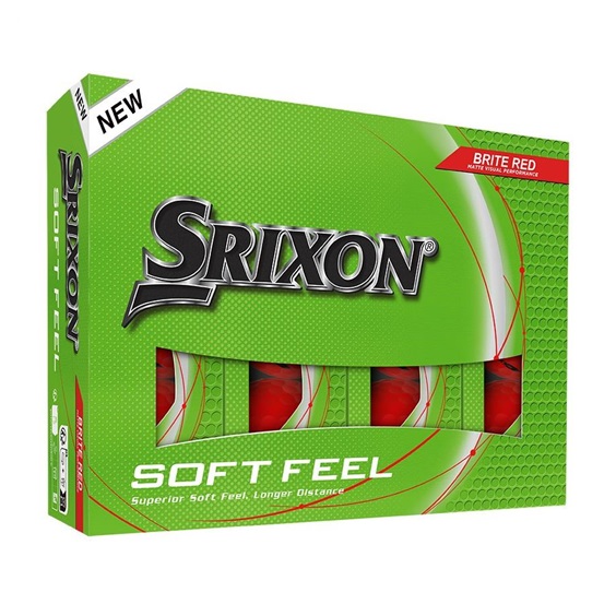 Srixon Soft Feel Brite piłki golfowe, czerwone
