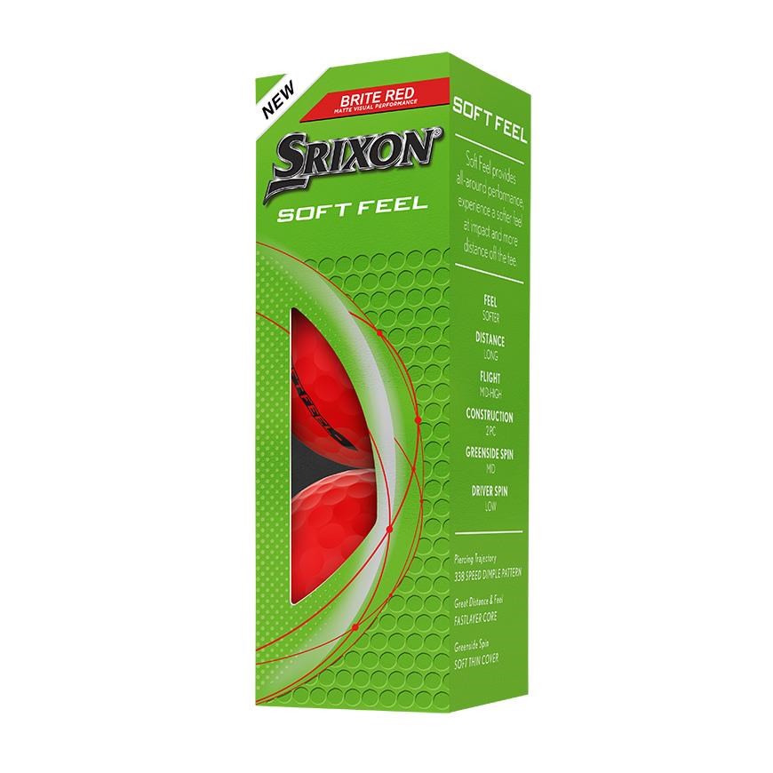 Srixon Soft Feel Brite piłki golfowe, czerwone