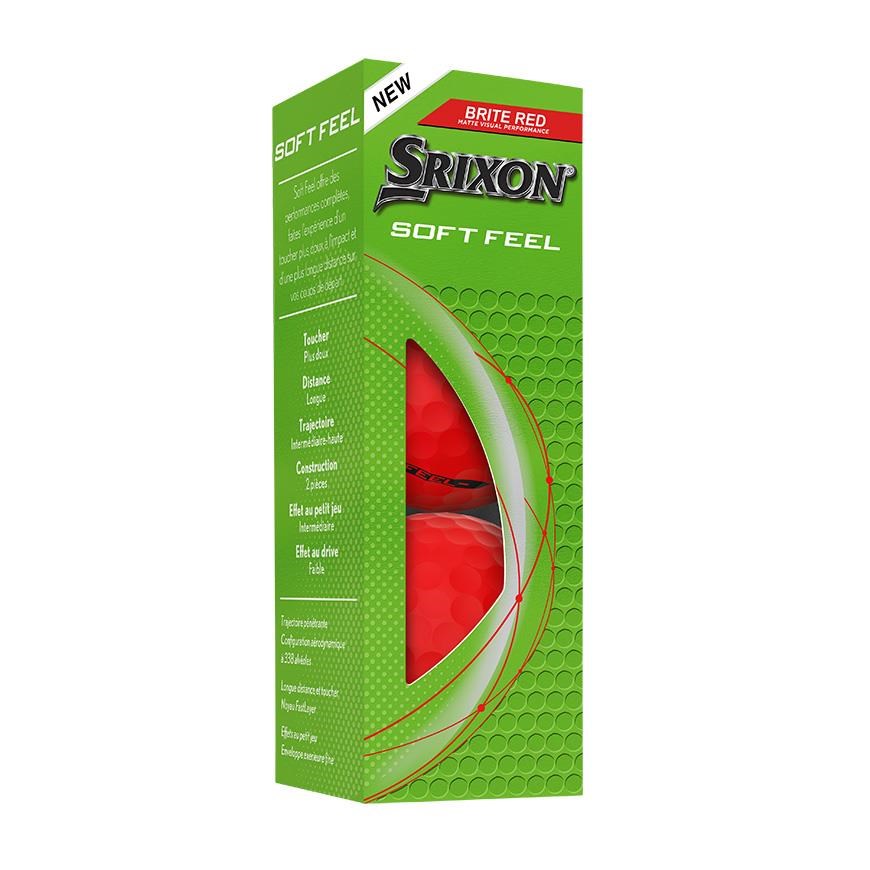 Srixon Soft Feel Brite piłki golfowe, czerwone