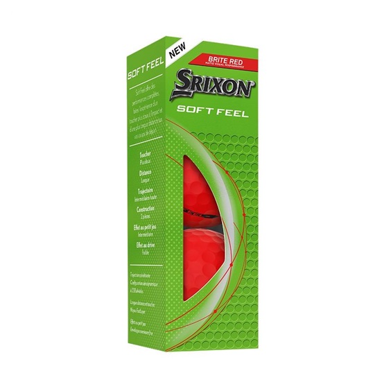 Srixon Soft Feel Brite piłki golfowe, czerwone