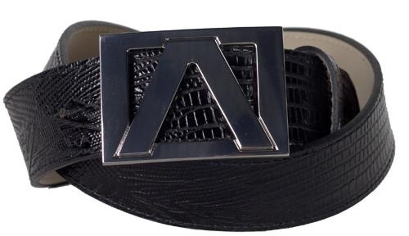 Alberto Golf Logo pasek męski, czarny
