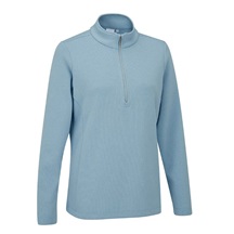 Ping Lyla half zip ribbed damska bluza fleece, niebieska