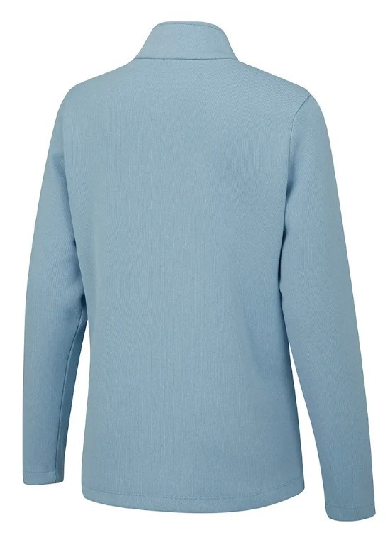 Ping Lyla half zip ribbed damska bluza fleece, niebieska
