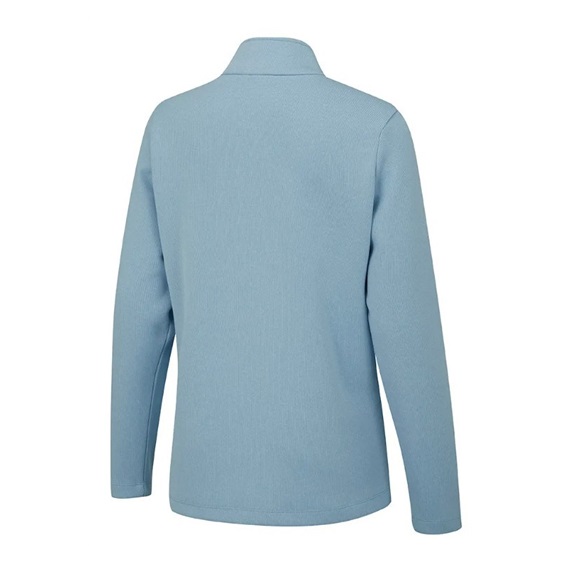 Ping Lyla half zip ribbed damska bluza fleece, niebieska