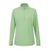 Ping Lyla half zip ribbed damska bluza fleece, jasnozielona
