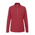 Ping Lyla half zip ribbed damska bluza fleece, czerwona