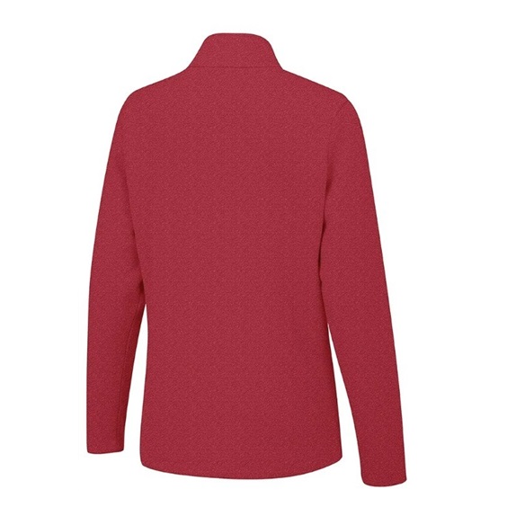Ping Lyla half zip ribbed damska bluza fleece, czerwona