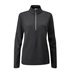 Ping Lyla half zip ribbed damska bluza fleece, czarna