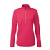 Ping Lyla half zip ribbed damska bluza fleece, różowa