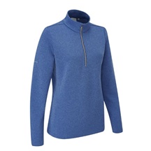 Ping Lyla half zip ribbed damska bluza fleece, niebieska
