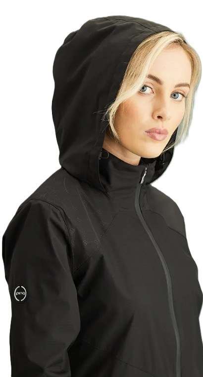 Ping Milli Hooded damska waterproof kurtka, czarna